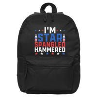 Funny IM Star Spangled Hammered Outfit 4th Of July 16 in Basic Backpack