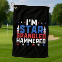 Funny IM Star Spangled Hammered Outfit 4th Of July Golf Towel