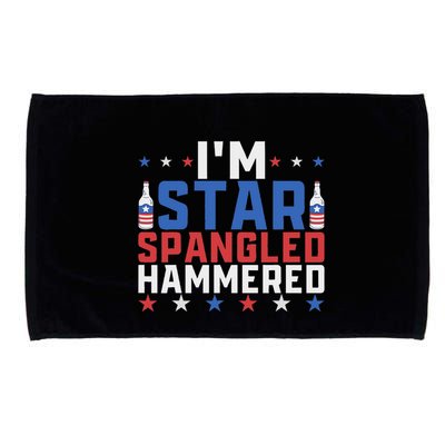 Funny IM Star Spangled Hammered Outfit 4th Of July Microfiber Hand Towel