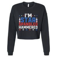Funny IM Star Spangled Hammered Outfit 4th Of July Cropped Pullover Crew
