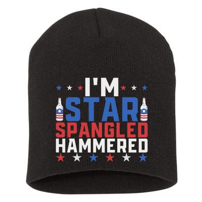 Funny IM Star Spangled Hammered Outfit 4th Of July Short Acrylic Beanie