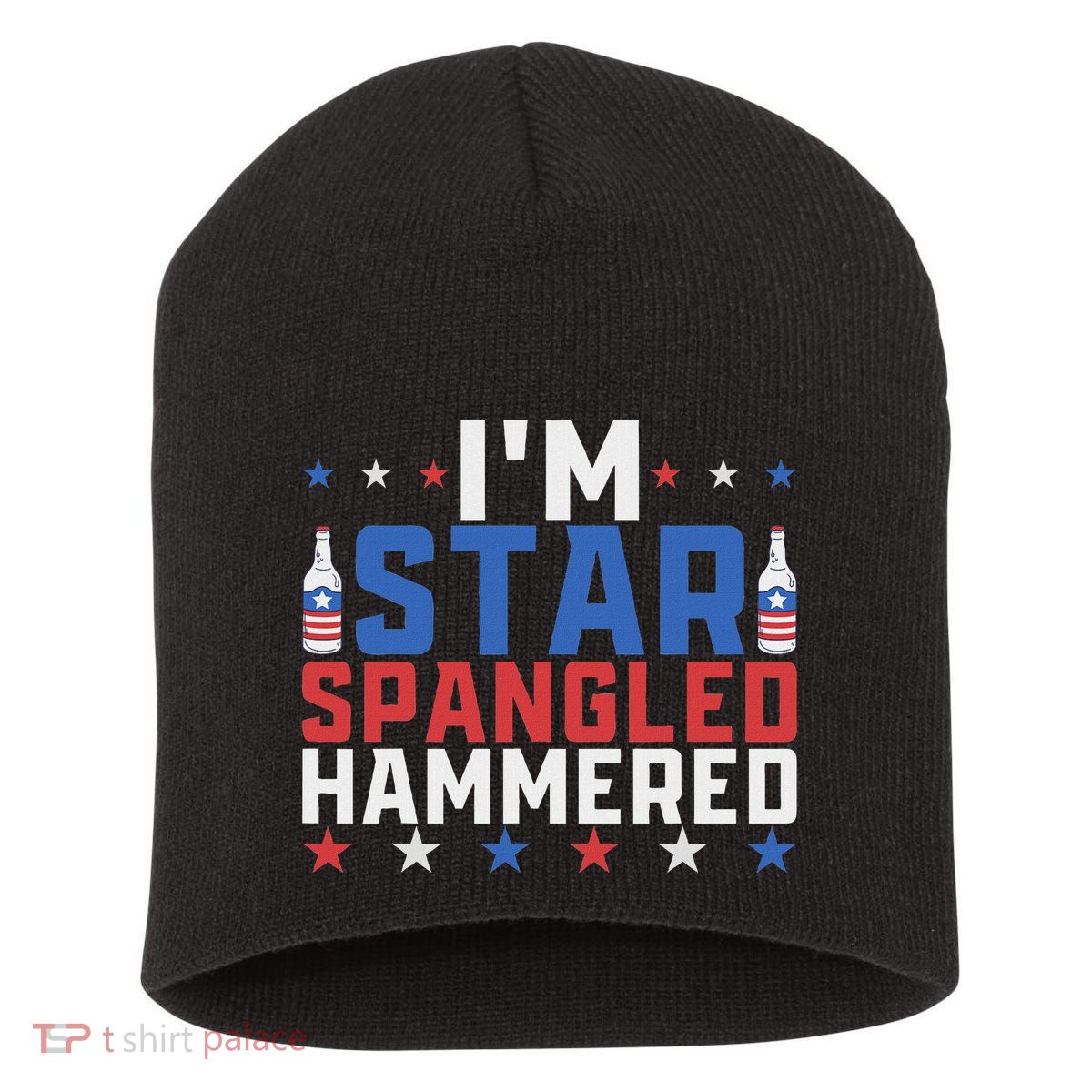 Funny IM Star Spangled Hammered Outfit 4th Of July Short Acrylic Beanie