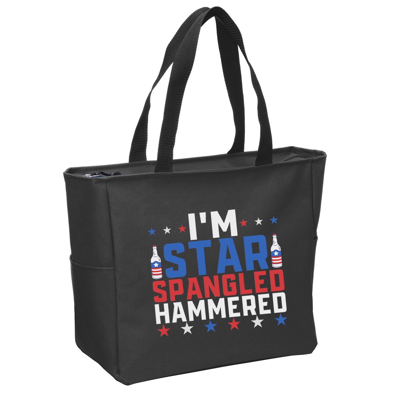 Funny IM Star Spangled Hammered Outfit 4th Of July Zip Tote Bag