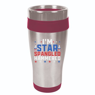 Funny IM Star Spangled Hammered Outfit 4th Of July 16oz Travel Tumbler