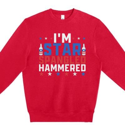 Funny IM Star Spangled Hammered Outfit 4th Of July Premium Crewneck Sweatshirt