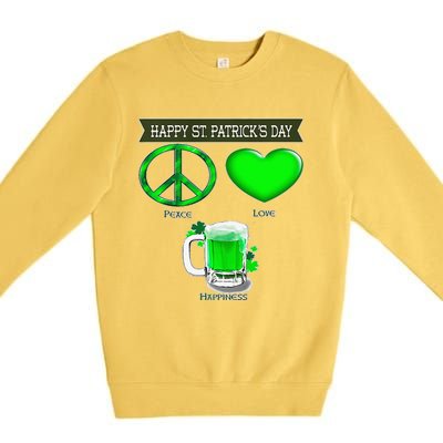 Funny Irish Saint Patrick Day Design Happy St Patrick's Day Premium Crewneck Sweatshirt