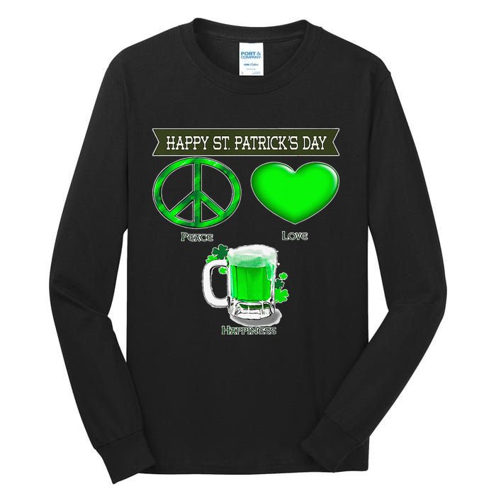 Funny Irish Saint Patrick Day Design Happy St Patrick's Day Tall Long Sleeve T-Shirt