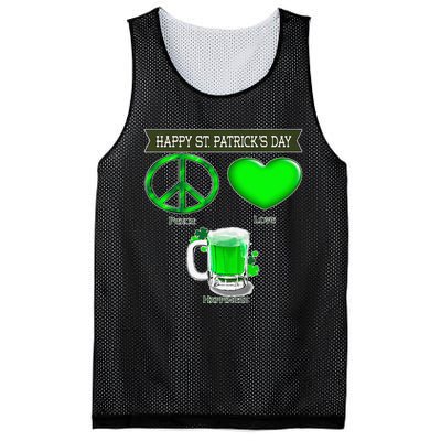 Funny Irish Saint Patrick Day Design Happy St Patrick's Day Mesh Reversible Basketball Jersey Tank