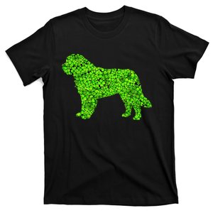 Funny Irish Shamrock Leaf Saint Bernard Dog St Patricks Day T-Shirt