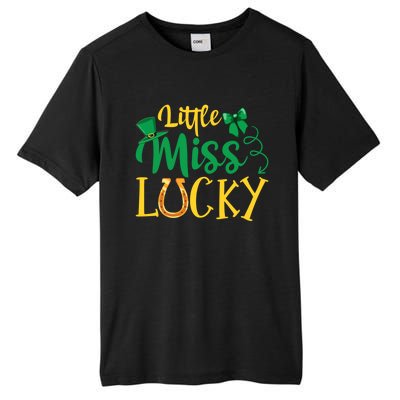 Funny Irish St Patricks Day Shenanigans Little Miss Lucky Funny Gift Tall Fusion ChromaSoft Performance T-Shirt