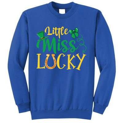 Funny Irish St Patricks Day Shenanigans Little Miss Lucky Funny Gift Sweatshirt