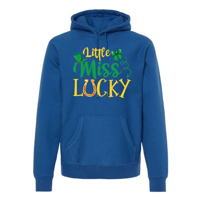 Funny Irish St Patricks Day Shenanigans Little Miss Lucky Funny Gift Premium Hoodie