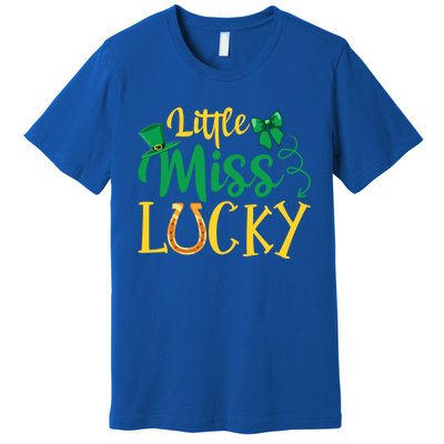 Funny Irish St Patricks Day Shenanigans Little Miss Lucky Funny Gift Premium T-Shirt