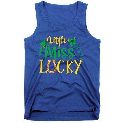 Funny Irish St Patricks Day Shenanigans Little Miss Lucky Funny Gift Tank Top