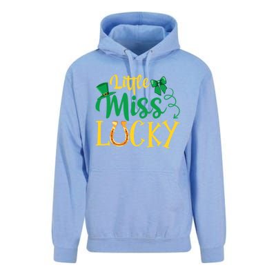 Funny Irish St Patricks Day Shenanigans Little Miss Lucky Funny Gift Unisex Surf Hoodie