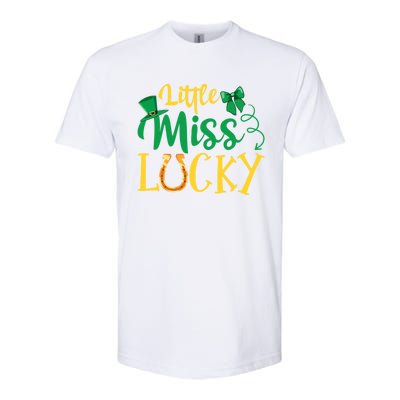 Funny Irish St Patricks Day Shenanigans Little Miss Lucky Funny Gift Softstyle CVC T-Shirt