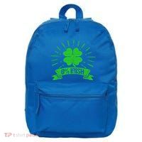 Funny Irish St Patricks Day Shamrock Green Gift 16 in Basic Backpack