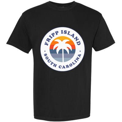 Fripp Island South Carolina Sc Retro Palm Tree Souvenir Garment-Dyed Heavyweight T-Shirt