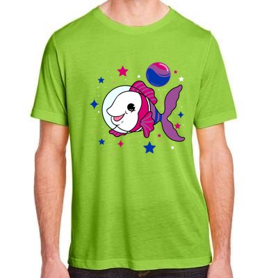 Fish In Space Bisexual Pride Gift Adult ChromaSoft Performance T-Shirt