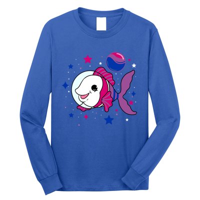 Fish In Space Bisexual Pride Gift Long Sleeve Shirt