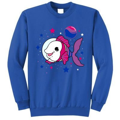 Fish In Space Bisexual Pride Gift Sweatshirt