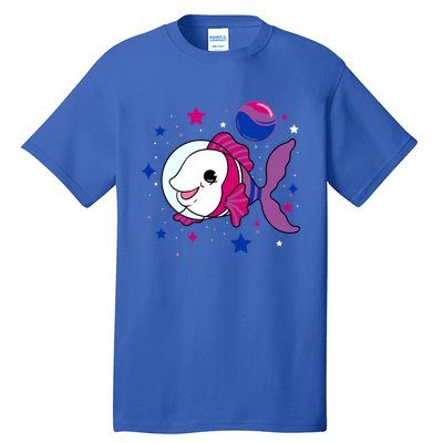 Fish In Space Bisexual Pride Gift Tall T-Shirt