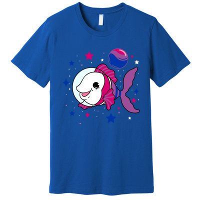 Fish In Space Bisexual Pride Gift Premium T-Shirt