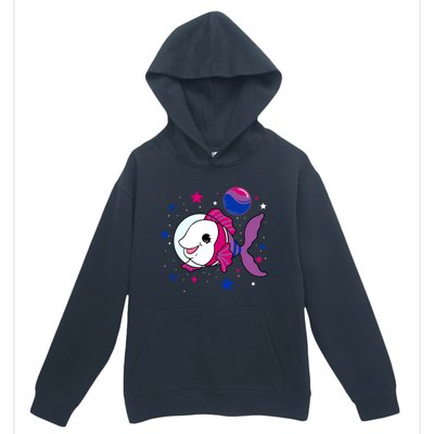 Fish In Space Bisexual Pride Gift Urban Pullover Hoodie