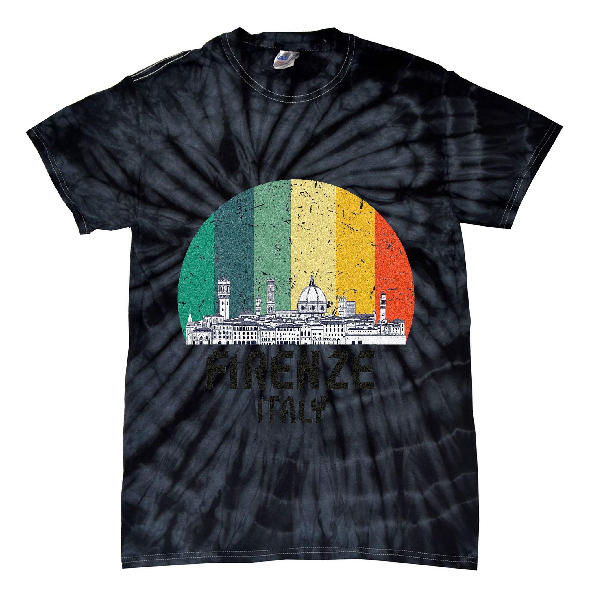 Firenze Italy Souvenirs Skyline Souvenir From Florence Italy Tie-Dye T-Shirt