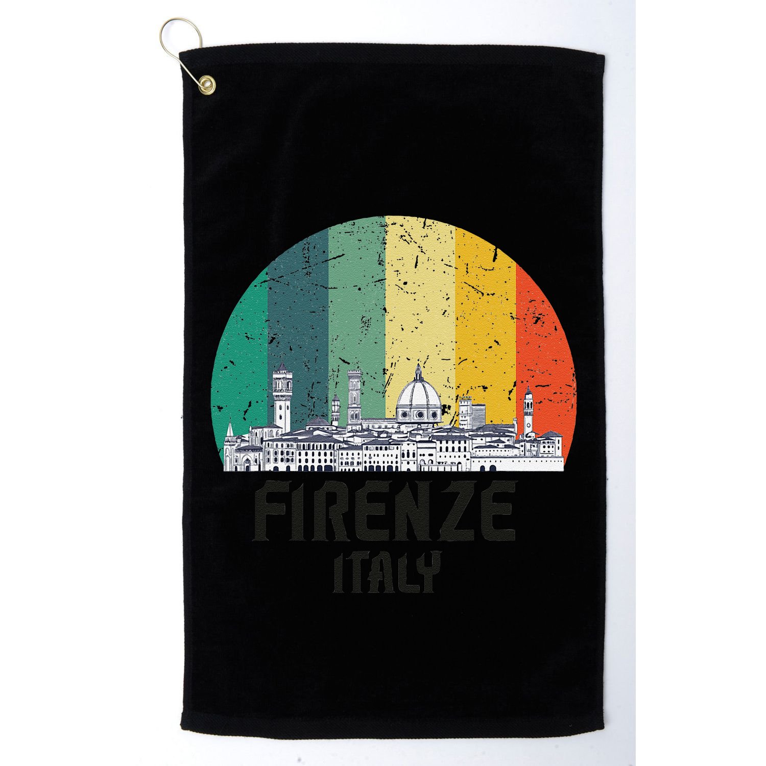 Firenze Italy Souvenirs Skyline Souvenir From Florence Italy Golf Towel