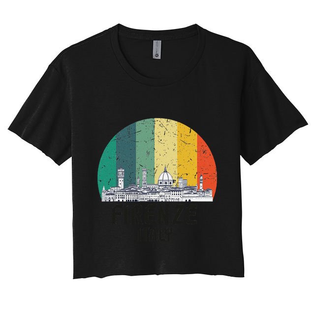 Firenze Italy Souvenirs Skyline Souvenir From Florence Italy Crop Top