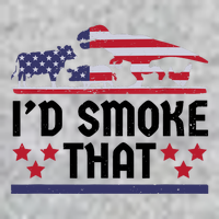 Funny ID Smoke That Bbq Barbeque Patriot Dinosaur Tall T-Shirt
