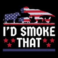 Funny ID Smoke That Bbq Barbeque Patriot Dinosaur Sustainable Knit Beanie