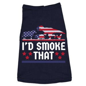 Funny ID Smoke That Bbq Barbeque Patriot Dinosaur Doggie Tank