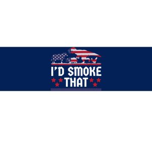 Funny ID Smoke That Bbq Barbeque Patriot Dinosaur Bumper Sticker