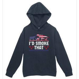 Funny ID Smoke That Bbq Barbeque Patriot Dinosaur Urban Pullover Hoodie