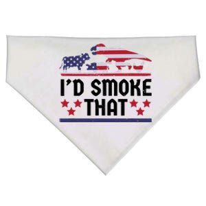 Funny ID Smoke That Bbq Barbeque Patriot Dinosaur USA-Made Doggie Bandana