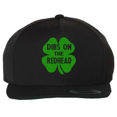 Funny Irish St Patricks Day Shamrock Dibs On The Redhead 1 Wool Snapback Cap
