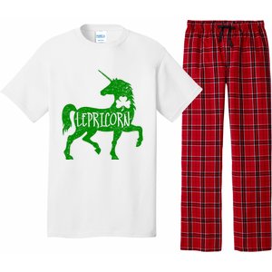 Funny Irish St Patricks Day Unicorn Leprechaun Gift Pajama Set