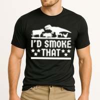 Funny Id Smoke That Bbq Barbeque Dinosaur Cooling Performance Crew T-Shirt