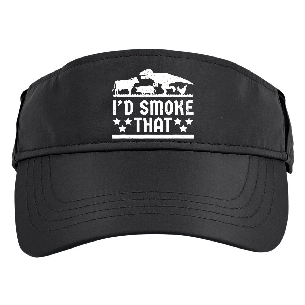 Funny Id Smoke That Bbq Barbeque Dinosaur Adult Drive Performance Visor