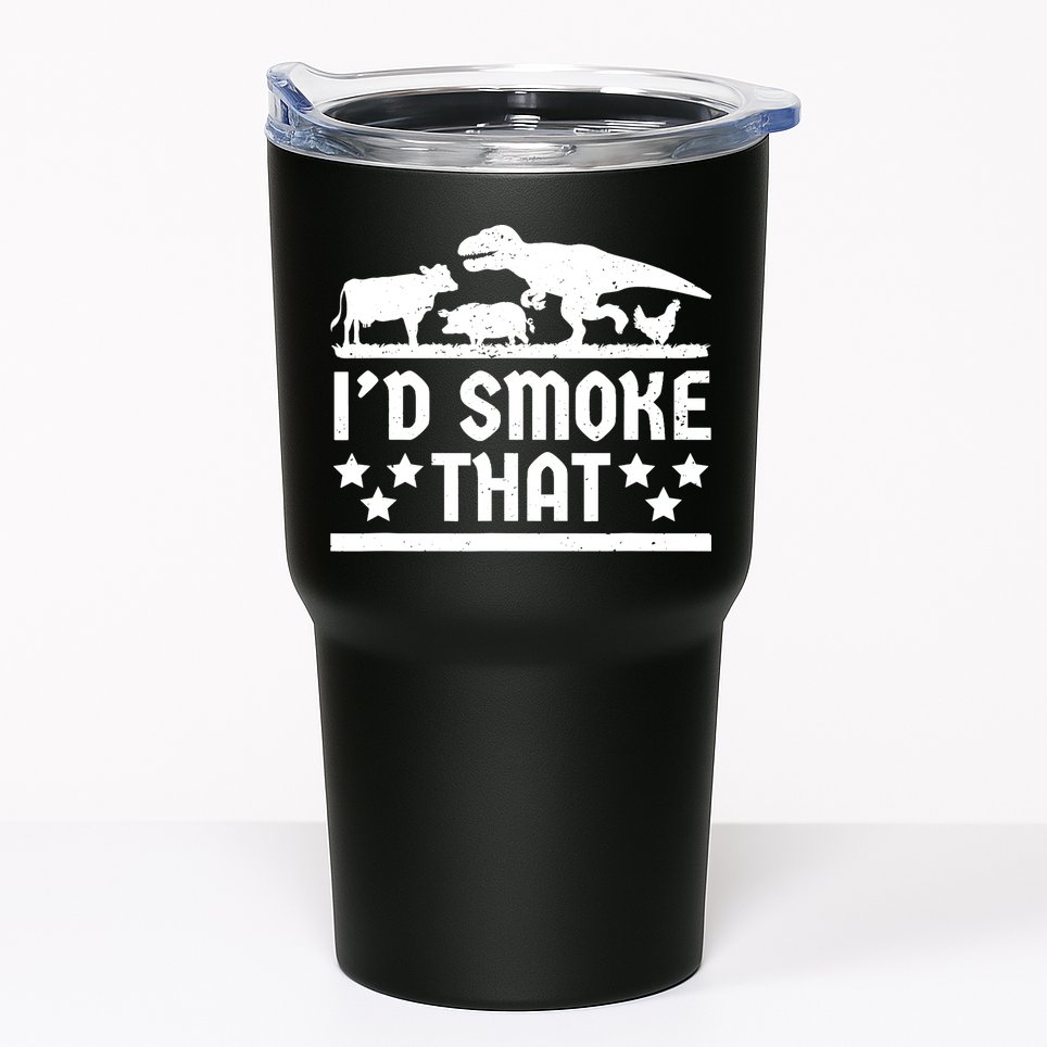 Funny Id Smoke That Bbq Barbeque Dinosaur Tumbler