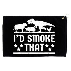 Funny Id Smoke That Bbq Barbeque Dinosaur Grommeted Golf Towel