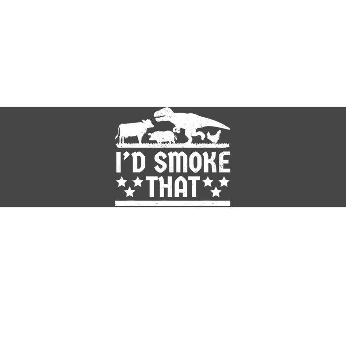 Funny Id Smoke That Bbq Barbeque Dinosaur Bumper Sticker