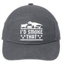 Funny Id Smoke That Bbq Barbeque Dinosaur 7-Panel Snapback Hat