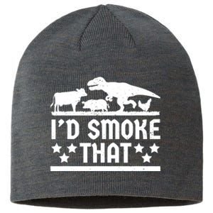 Funny Id Smoke That Bbq Barbeque Dinosaur Sustainable Beanie