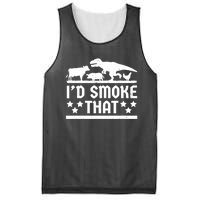 Funny Id Smoke That Bbq Barbeque Dinosaur Mesh Reversible Basketball Jersey Tank