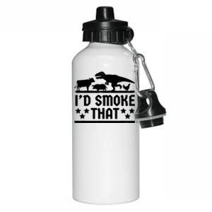 Funny Id Smoke That Bbq Barbeque Dinosaur Aluminum Water Bottle