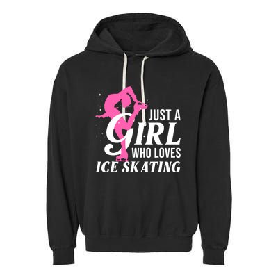 Funny Ice Skating Gift For Girl Wo Skater Figure Skating Garment-Dyed Fleece Hoodie