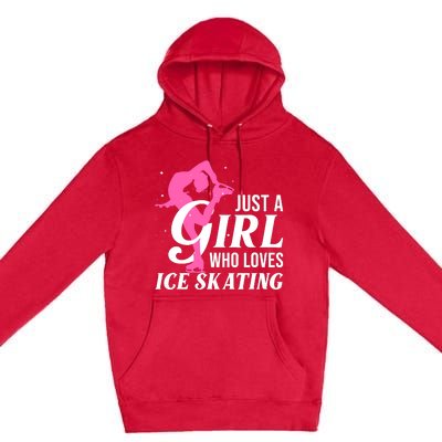 Funny Ice Skating Gift For Girl Wo Skater Figure Skating Premium Pullover Hoodie